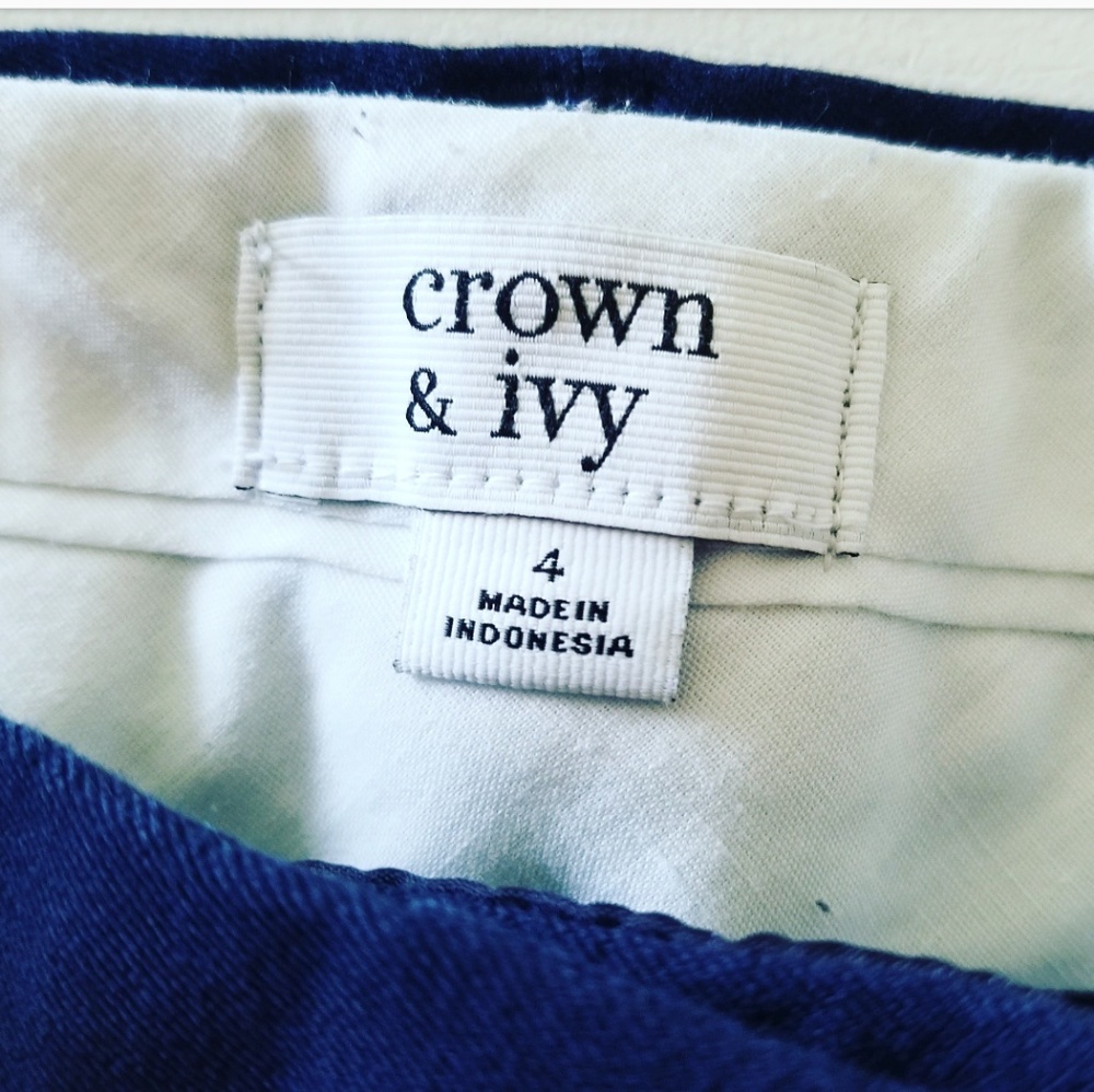 🍉 Crown & Ivy Blue Crop Pants - Picture 2 of 2